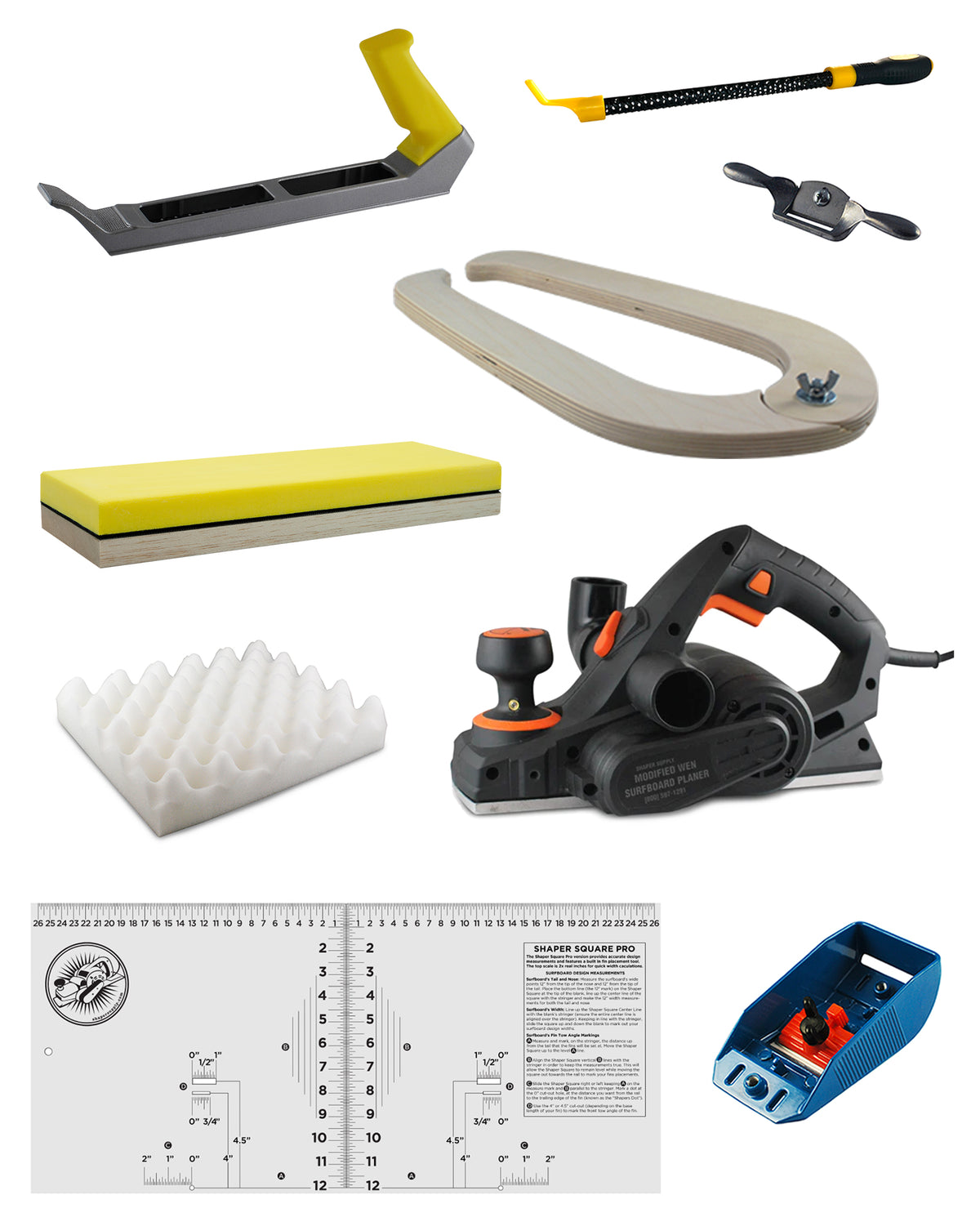 Novice Surfboard Shaper Tool Kit