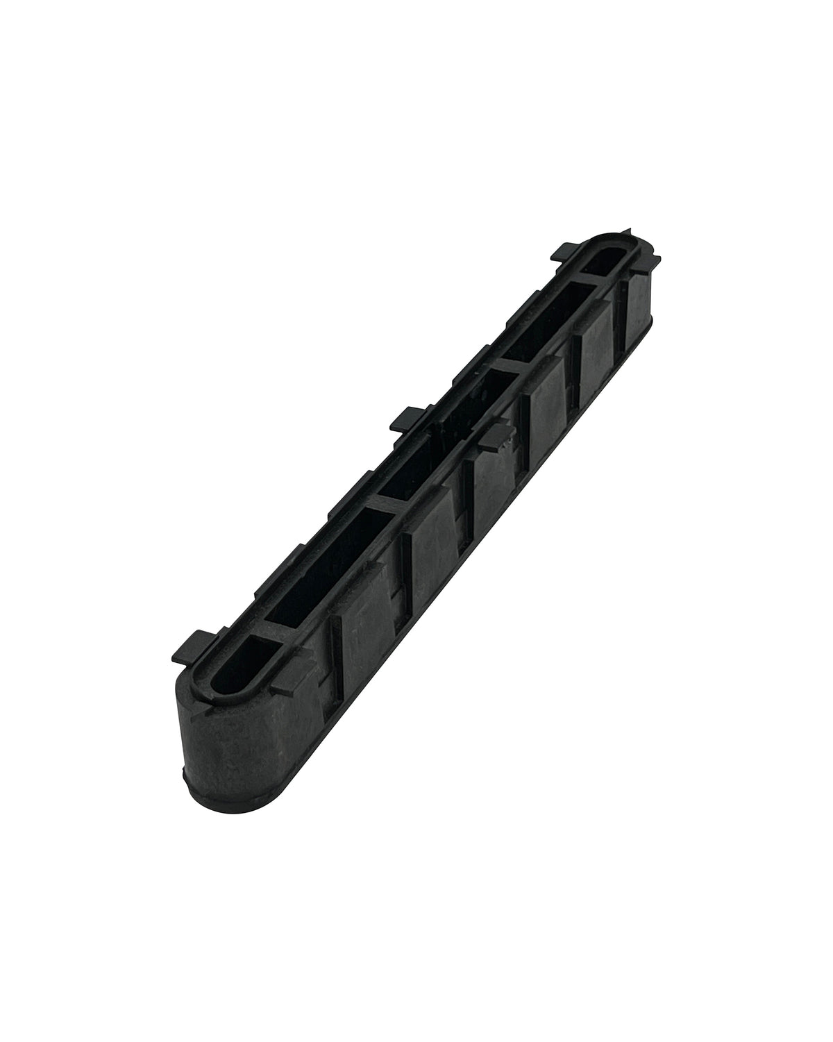 Black 10.5-inch generic longboard fin box for surfboard building and repair
