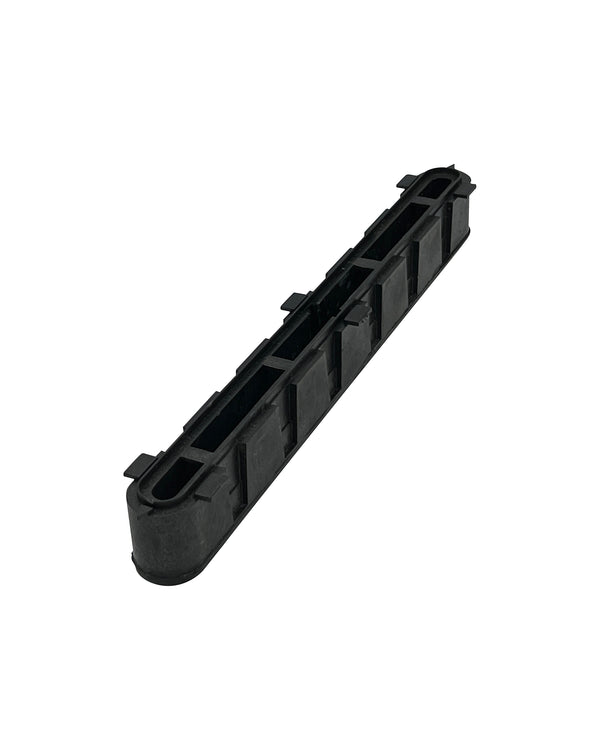 Black 10.5-inch generic longboard fin box for surfboard building and repair