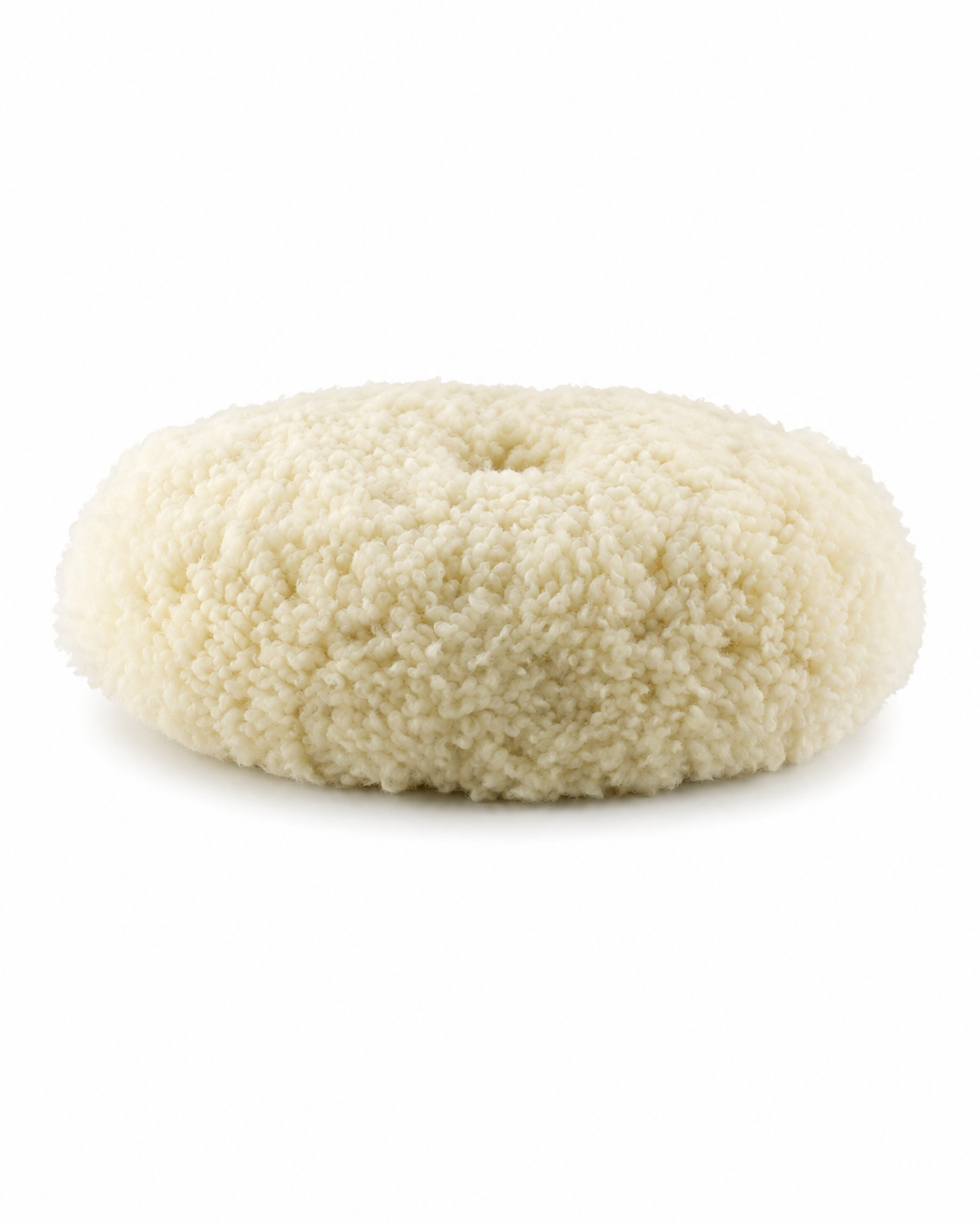 8 inch 100% wool surfboard buffing pad top view