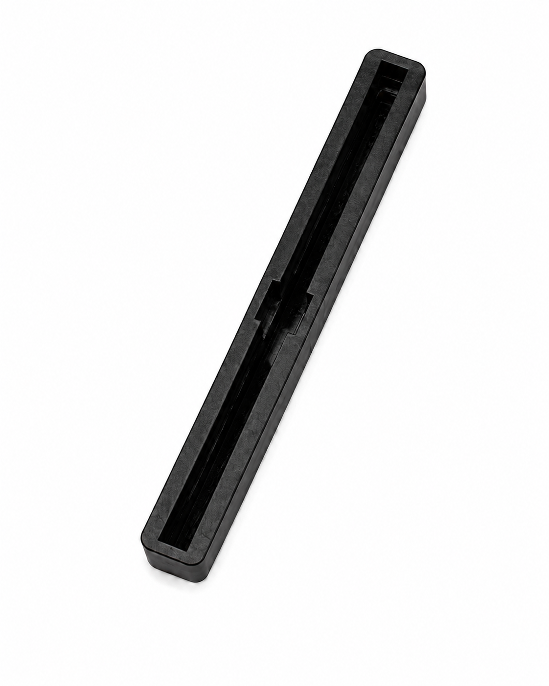 Black 6.75 inch Bahne surfboard center fin box.