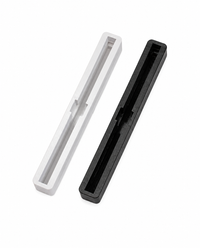 Black and white 6.75 inch Bahne fin boxes for surfboard center fin installation.