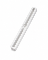 White 6.75 inch Bahne surfboard center fin box.