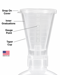 Bodi Bottle tapered measuring chamber with 2.5cc to 35cc graduations