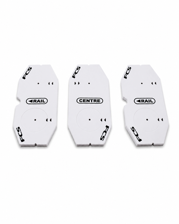 Genuine FCS X-2 Quick Set Guide for accurate surfboard fin plug installation