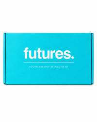 Futures 1-Shot installation kit box includes all items needed to install center boxes