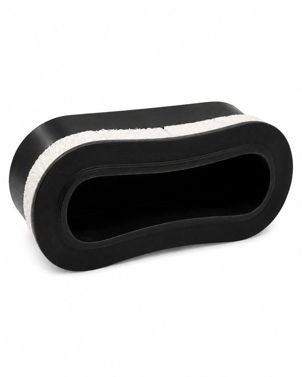 Black recessed SUP handle for stand up paddle board construction and repair