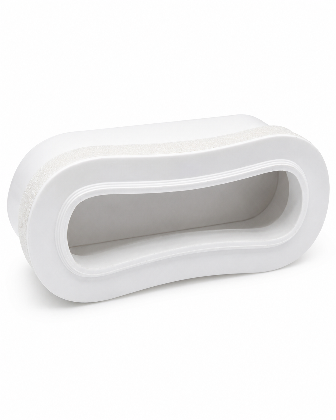 White recessed SUP handle for stand up paddle board construction and repair