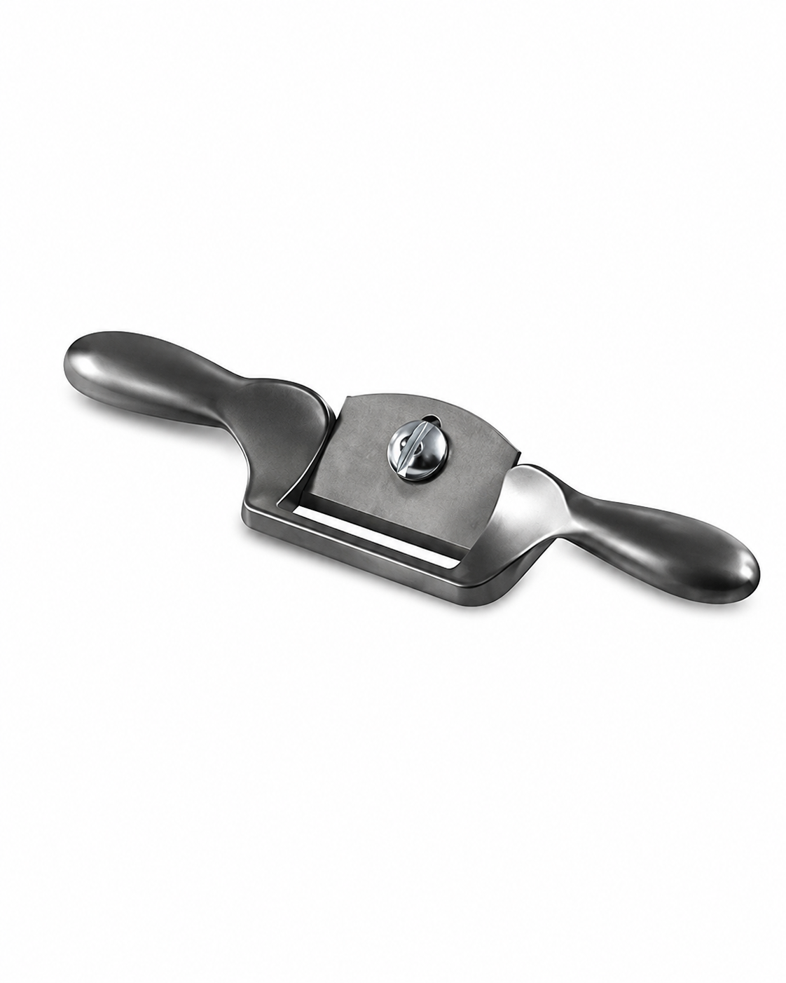 Mini spokeshave for trimming surfboard stringers around the nose rocker