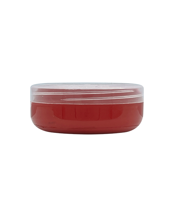 Jar of professional paste-style red surfboard resin tint for polyester and epoxy resin systems
