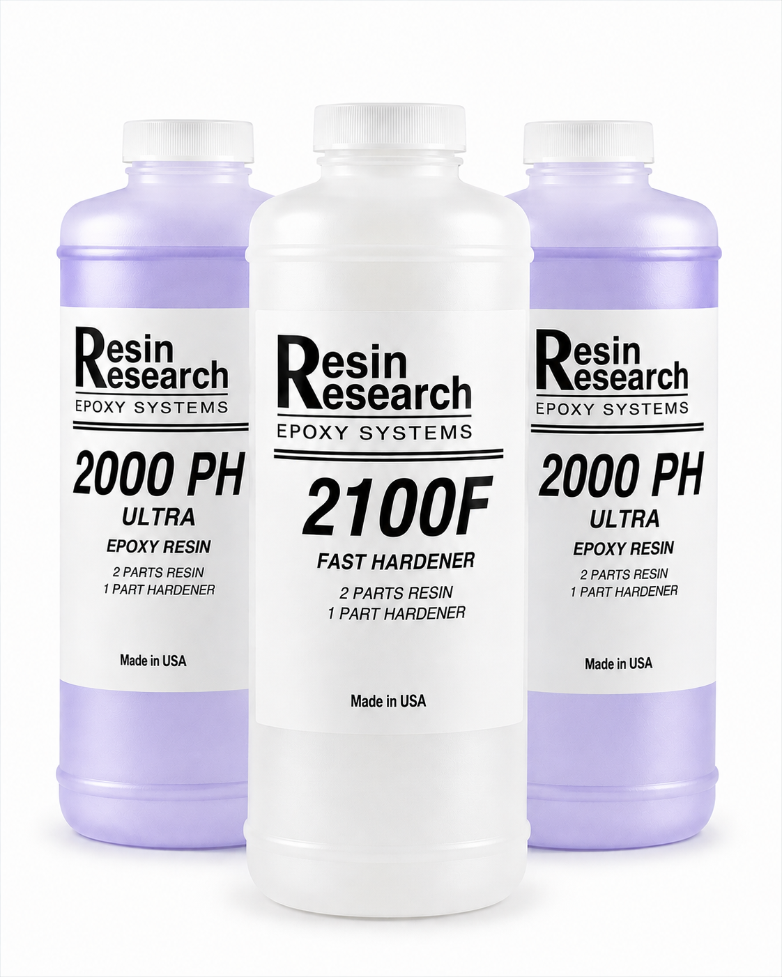 Resin Research 2000 PH Ultra epoxy resin with 2100F Fast Hardener
