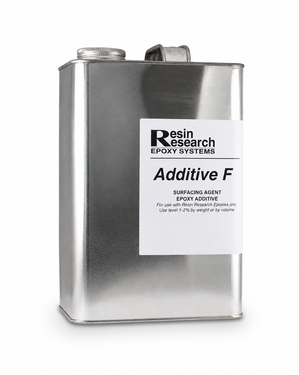 Smooth epoxy resin finish achieved using Resin Research Additive F additive