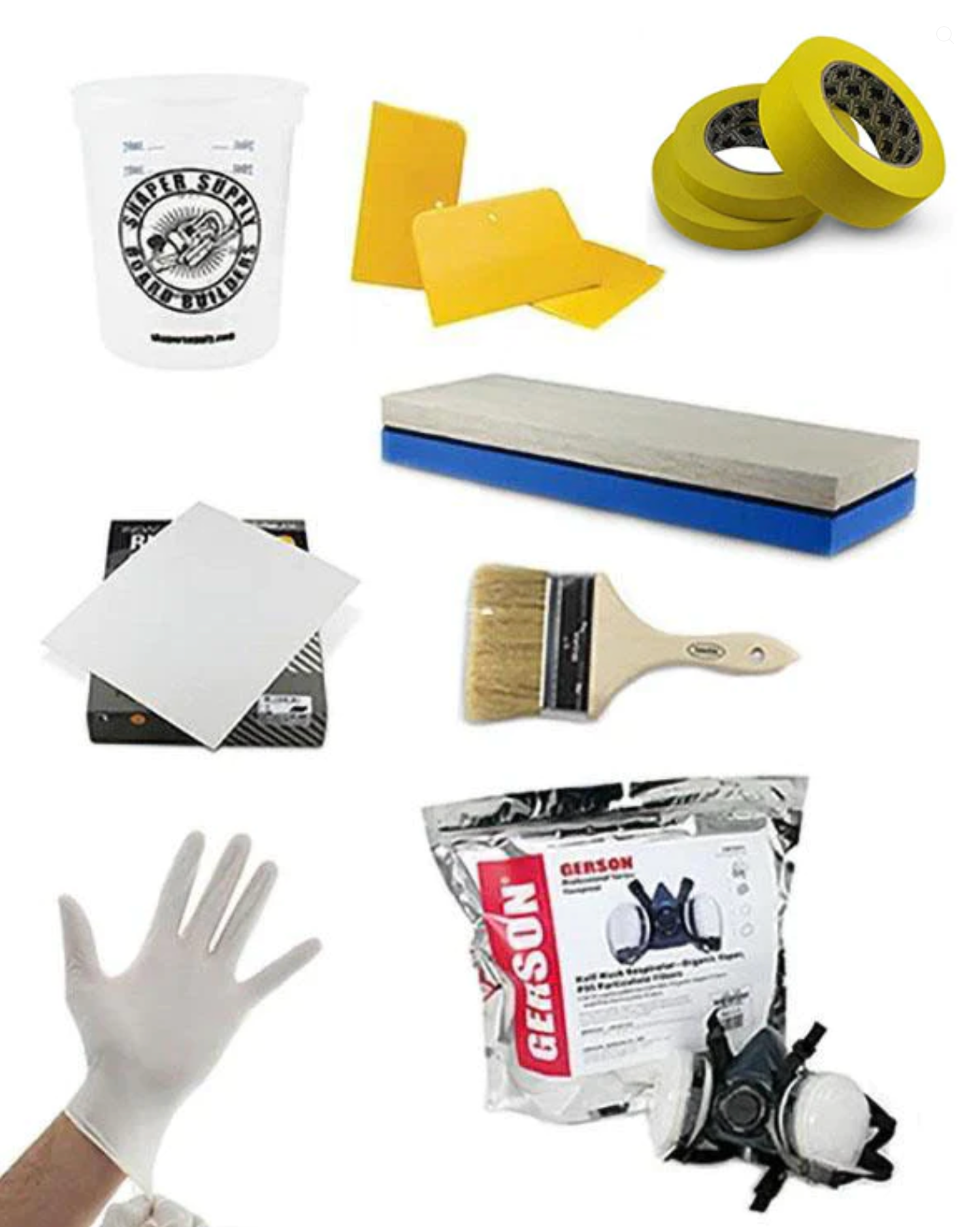 Surfboard shop glassing kit