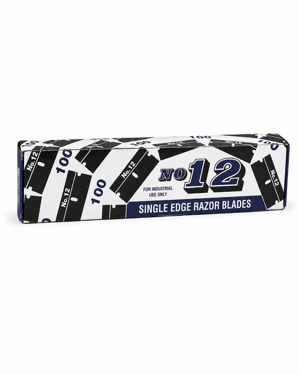 Single-edge razor blades for surfboard glassing and fiberglass trimming
