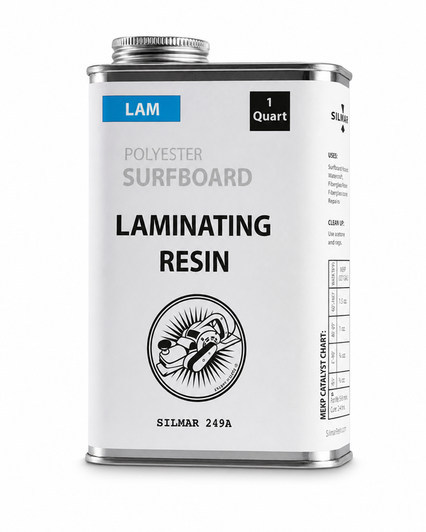 Silmar 249A polyester laminating resin for surfboard fiberglass lamination and glassing applications