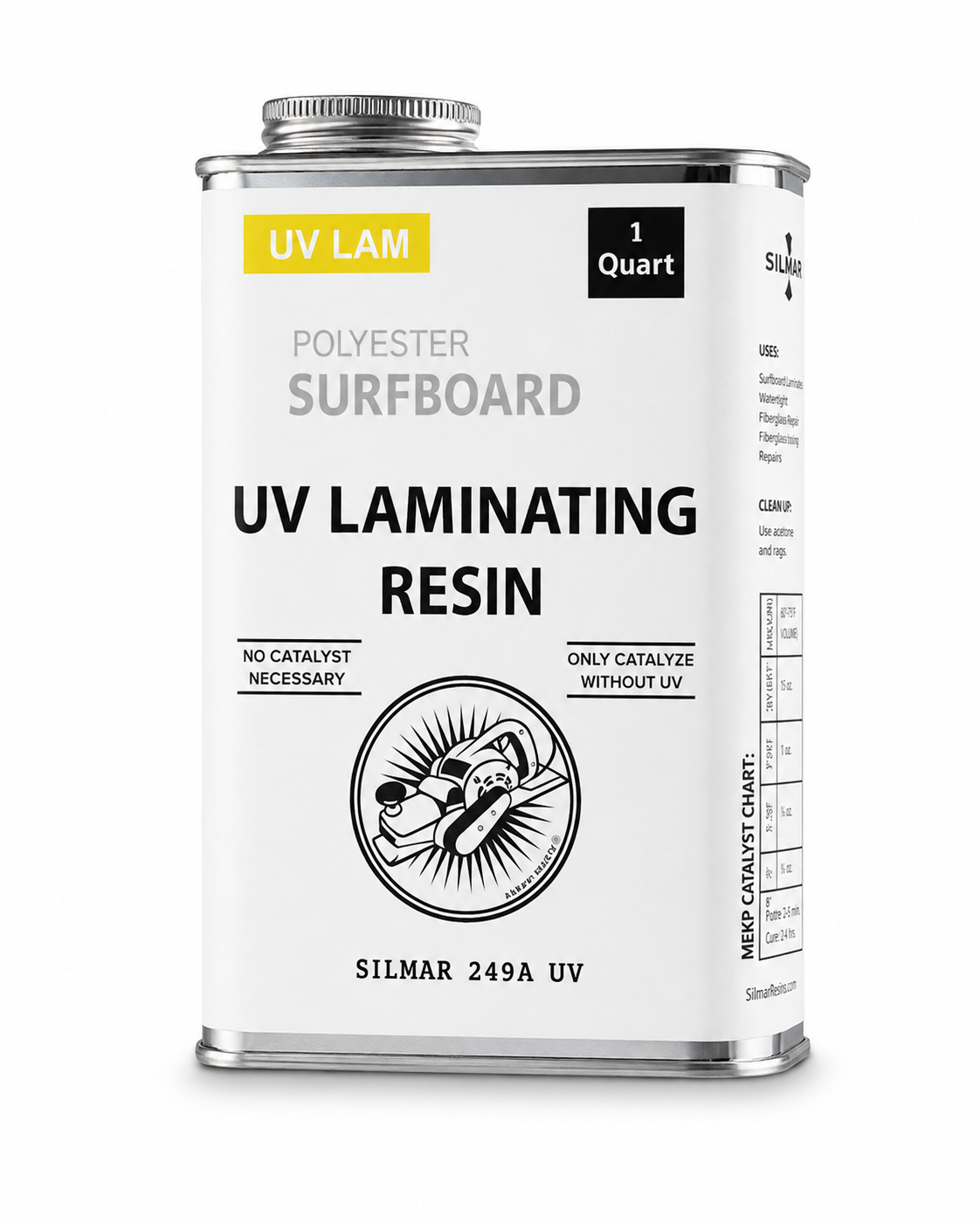 Silmar 249A UV polyester laminating resin for surfboard fiberglass lamination
