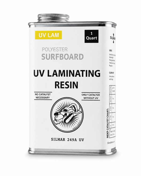 Silmar 249A UV polyester laminating resin for surfboard fiberglass lamination

