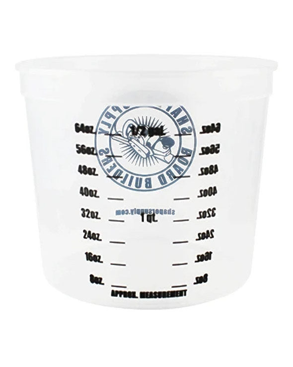 80 oz resin mixing cup with graduated measurement markings