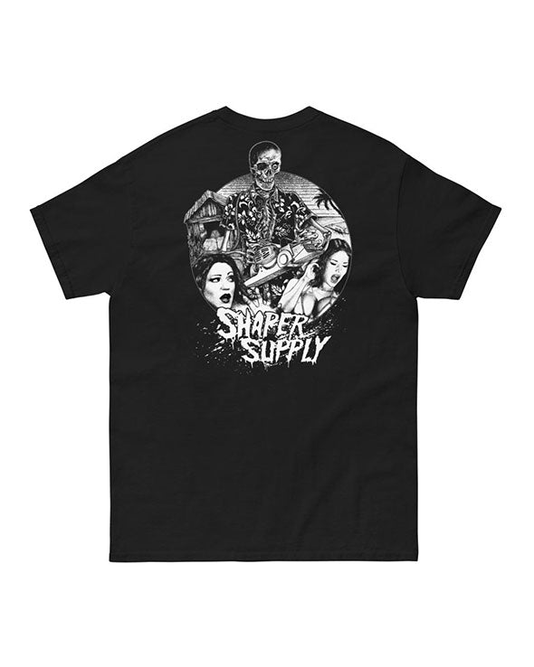 Shaper Supply Weekender T-Shirt Black - Back Artwork
