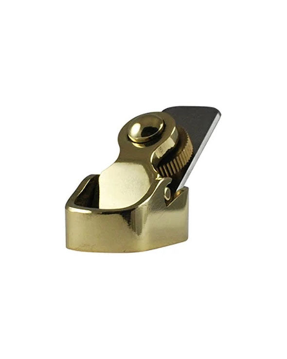 Brass finger plane for precision surfboard stringer shaping