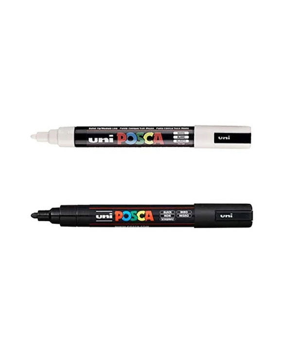 Posca Paint Pens Black & White -  UK