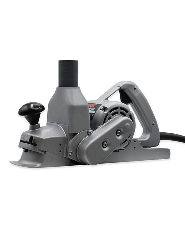 Skil 100 vacuum port installed on surfboard planer without hose attached