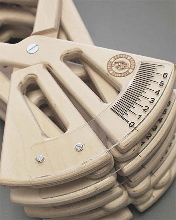 Engraved Measurement Scale on Surfboard Scissor Calipers