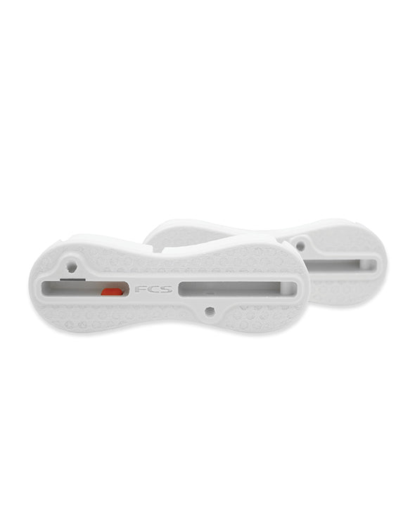 FCS II white 5 degree left and right rail fin plugs