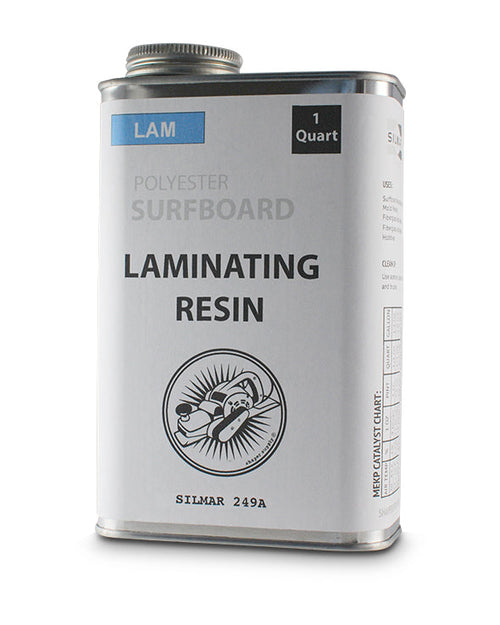 Silmar 249A polyester laminating resin for surfboard fiberglass lamination and glassing applications