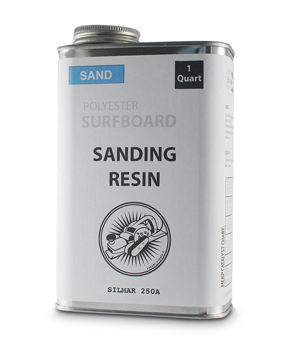 Silmar 250A polyester sanding resin for surfboard hot coats, ding repair, and finishing applications
